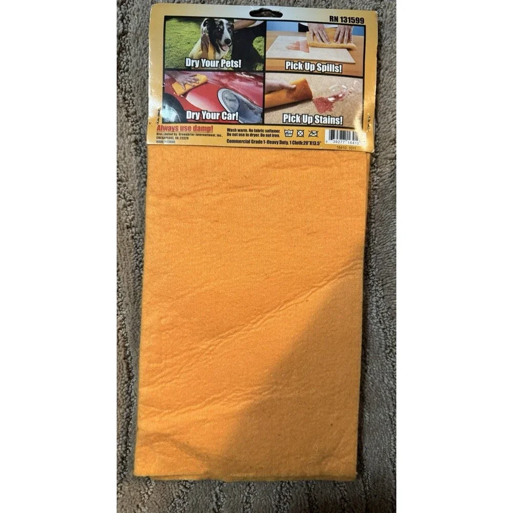 Shammy WOW German Design Multi Purpose Cleaning Towel 10x14 Orange